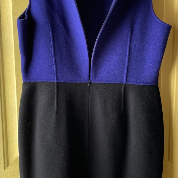 Talbots Gorgeous Blue and Black Color Block Dress, Sz. 16 - Picture 3 of 5